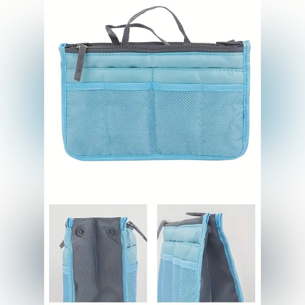 Bag Organizer Insert, Travel Storage, Makeup Multi Pocket Multifunction 🆕 - Picture 3 of 14